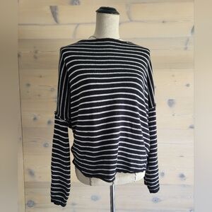 Urban Outfitters UO Skylar Twisted-Back Oversized Stripe Knit Sweater